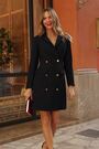 Sosandar Black Double Breasted Blazer Dress - Image 2 of 5