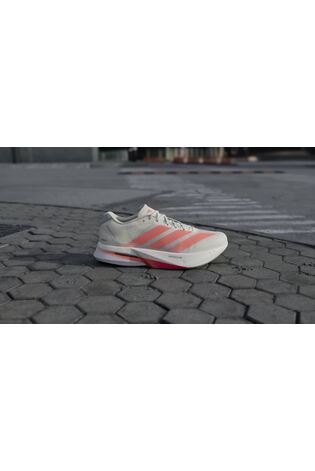 adidas White Adizero Boston 13 Running Shoes - Image 2 of 17