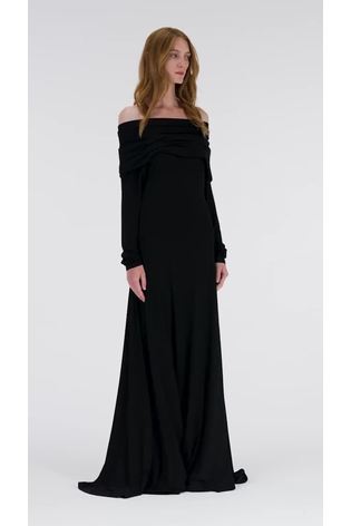 leem Black Cowl-Neck Jersey Dress f - Image 2 of 6 leem Black Cowl-Neck Jersey Dress f - Image 2 of 6