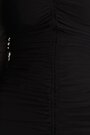 Ruched-Jersey Mini Dress in Black - Image 2 of 7