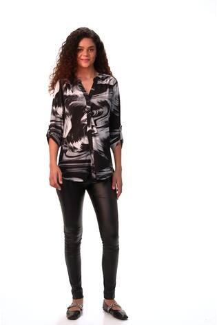 Roman Grey Stretch Brushed Print Shirt - Image 2 of 6