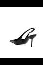 Leather Hardware-Detail Mid-Heel Court Shoes in Black - Image 2 of 6
