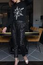 Sosandar Black Sequin Jogger - Image 2 of 3