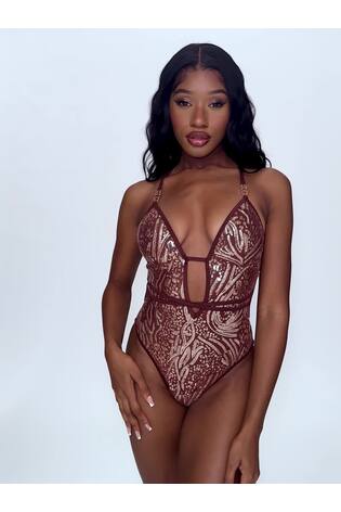 Buy Ann Summers Brown Sultry Heat Sequin Soft Swimsuit from Next Luxembourg