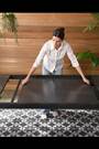 Black Helsinki Garden 8 to10 Seat Extending Dining Set - Image 2 of 10
