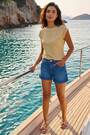 Roman Green Textured Ruched Side Stretch Top - Image 2 of 6