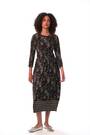 Roman Black Floral Border Midi Dress - Image 2 of 6