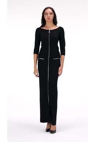 leem Black Front Zips Knit Skirt - Image 2 of 5