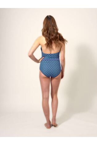 White Stuff Blue Valley Halter Tummy Control Swimsuit - Image 2 of 5