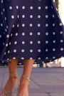 Sosandar Blue Spot Print Satin Skirt - Image 2 of 6