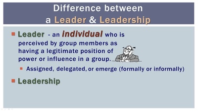 Difference between Leader and Leadership - BYU-Idaho