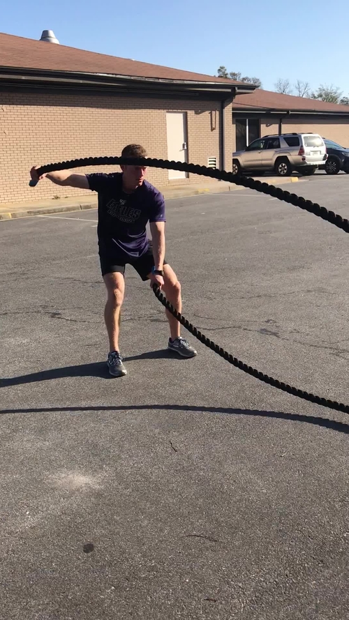 Battle ropes alternating discount waves