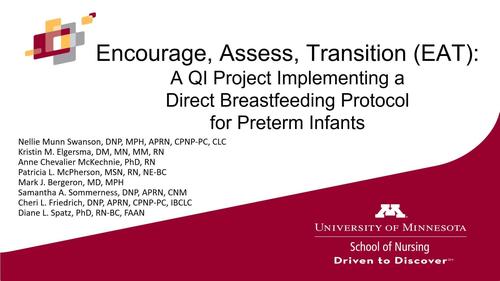 Encourage, Assess Transition: A QI project Implementing a Direct Breastfeeding Protocol for Preterm Infants