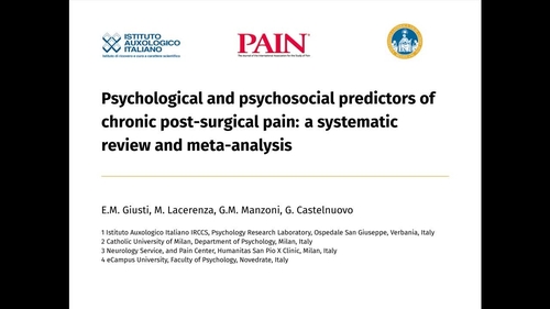 Psychological and psychosocial predictors of chronic post-surgical pain: a systematic review and meta-analysis