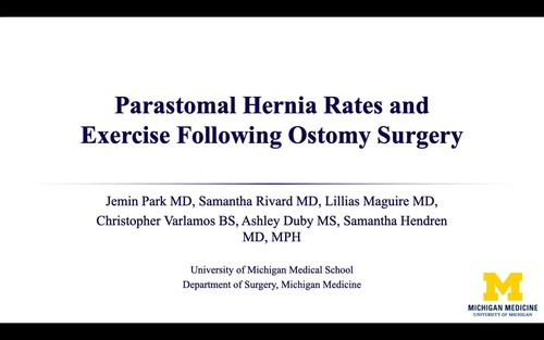 Parastomal Hernia Rates and Exercise After Ostomy Surgery