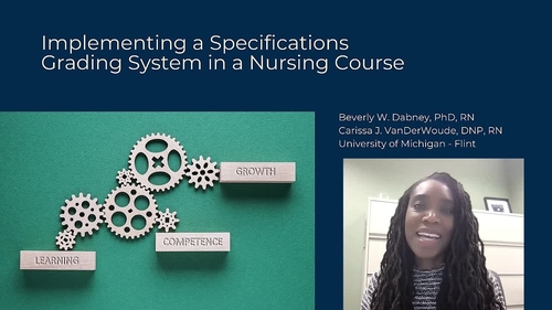Implementing a Specifications Grading System in a Nursing Course