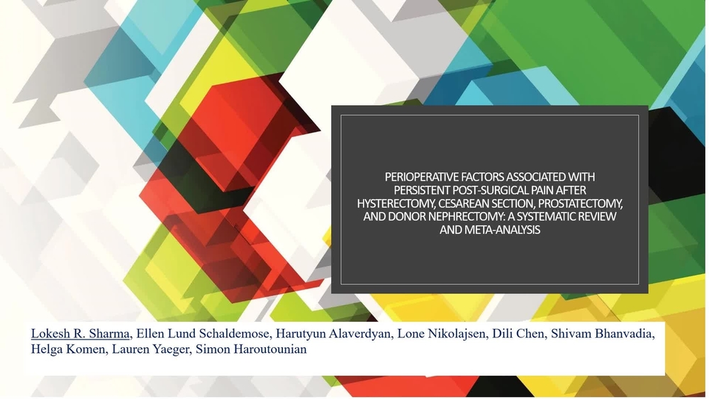 Factors associated with PPSP after Hysterectomy, C-Section, Prostatectomy and Donor Nephrectomy: Systematic Review and Meta-analysis