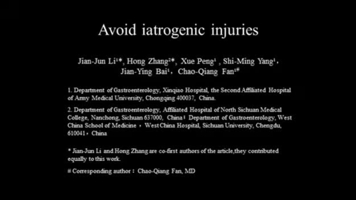 Avoid iatrogenic injuries