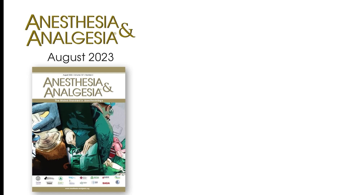 Anesthesia Analgesia