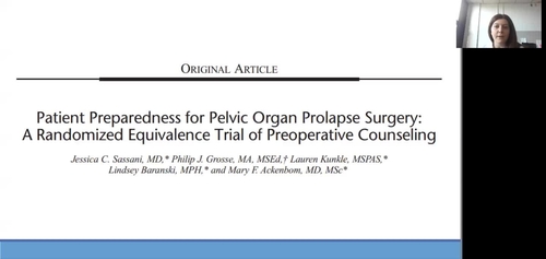 Patient Preparedness for Pelvic Organ Prolapse Surgery: A Randomized Equivalence Trial of Preoperative Counseling