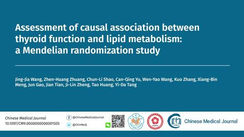 Assessment of causal association between thyroid function and lipid metabolism a Mendelian randomization