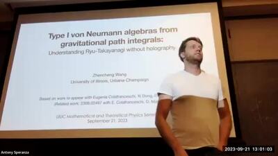 Zhencheng Wang - Type I von Neumann algebras from gravitational path ...