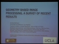 Image for Geometry based image processing - a survey of recent results