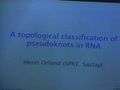 Image for A Topological Classification of RNA Folds