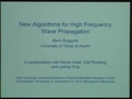 Image for New algorithms for high frequency wave propagation