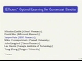 Image for Efficient Optimal Learning for Contextual Bandits