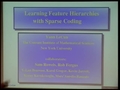 Image for Learning feature hierarchies with sparse coding