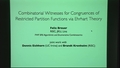Image for Combinatorial Witnesses for Congruences of Restricted Partition Functions via Ehrhart Theory