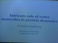 Image for Intricate role of water molecules in protein dynamics