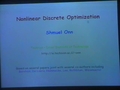 Image for Nonlinear discrete optimization II