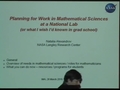 Image for Planning for work in mathematical sciences at a national laboratory