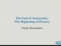 Image for User Data: The End of Anonymity, the Beginning of Privacy