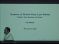 Image for Dynamics of shallow water layer models: Stability, wave breaking and mixing