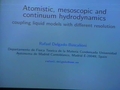 Image for Atomistic, mesoscopic and continuum hydrodynamics: coupling liquid models with different resolution