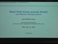 Image for MFG queuing models and market micro structure