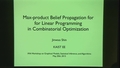 Image for Max-Product Belief Propagation for Linear Programming in Combinatorial Optimization