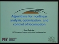 Image for Algorithms for nonlinear analysis, optimization, and control of locomotion