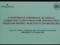 Image for A hyperbolic-parabolic 3D axially symmetric fluid-structure interaction problem arising in blood flow modeling