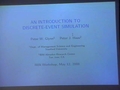 Image for An introduction to discrete-event simulation