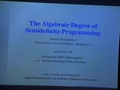 Image for The Algebraic Degree of Semidefinite Programming
