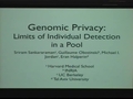 Image for Genomic Privacy and the Limits of Individual Detection in a Pool