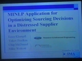 Image for MINLP application for optimizing sourcing decisions in a distressed supplier environment