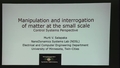 Image for Manipulation and Interrogation of Matter at the Small Scale: A Control Systems Perspective