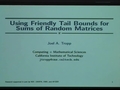 Image for Tutorial - User-friendly tail bound for sums of random matrices