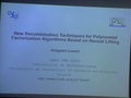 Image for New Recombination Techniques for Polynomial Factorization Algorithms Based on Hensel Lifting