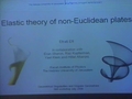 Image for Elastic theory of non-Euclidean plates